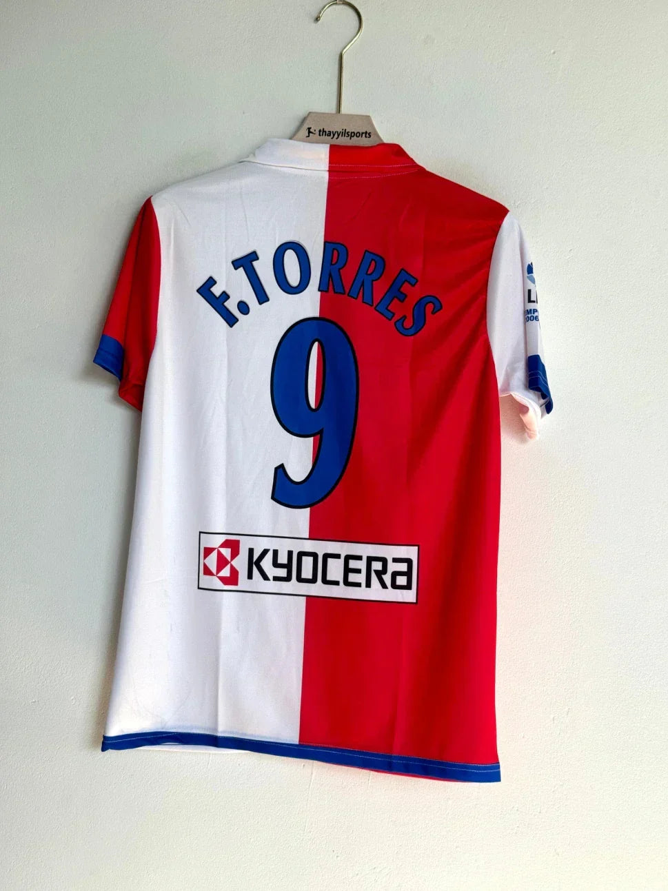ATLETICO MADRID 2006-07 HOME KIT TORRES POLO