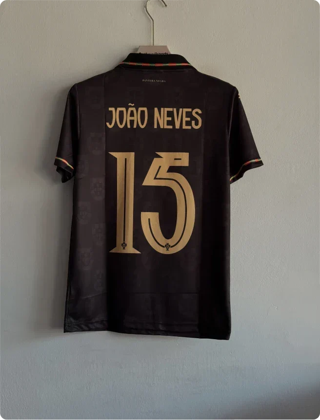 PORTUGAL 25-26 BLACK KIT JOAO NEVES POLO PREMIUM