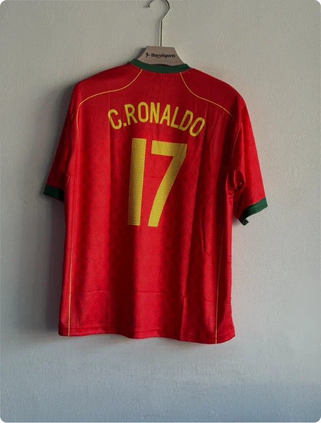 PORTUGAL 2004 HOME KIT RONALDO FIVESLEEVE