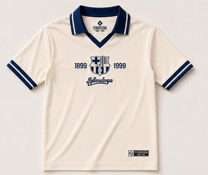 Barcelona premium quality printed jersey Beige colour