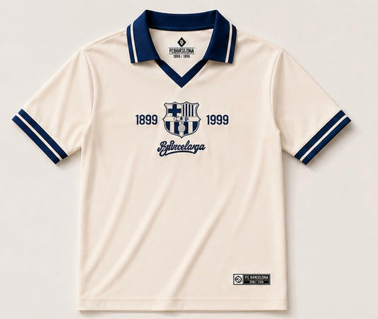 Barcelona premium quality printed jersey Beige colour