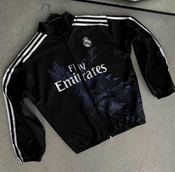 Real Madrid Dragon Black Zipper fleece