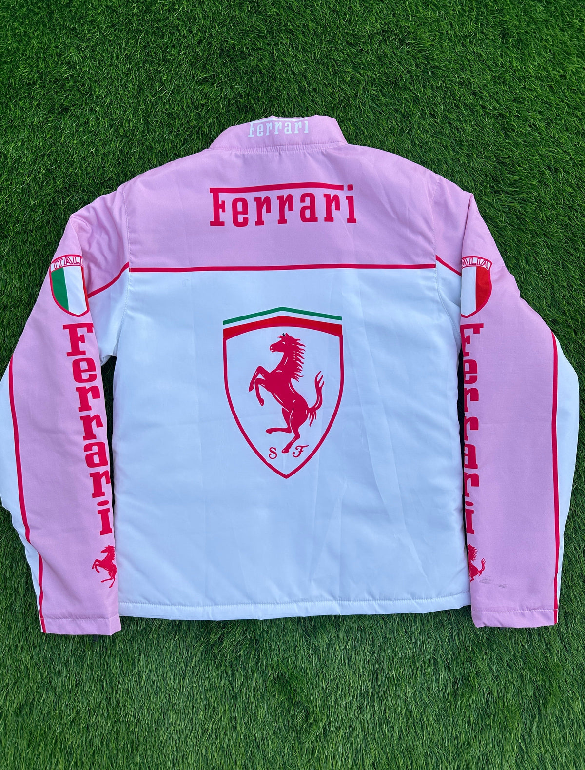 Pink Ferrari Formula Jacket parachute