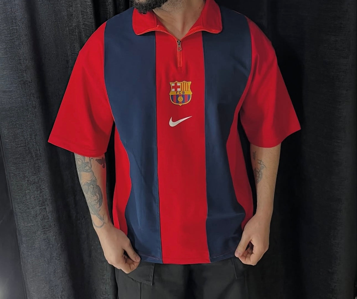 Barcelona printed football zipper