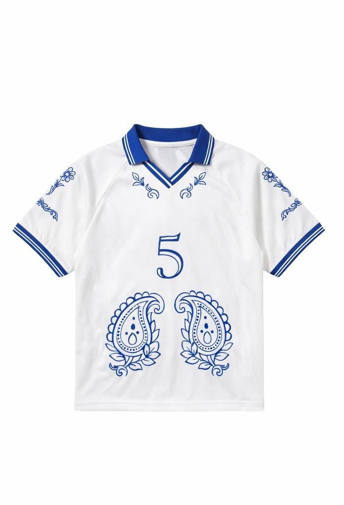 Emerald Paisley The 5 White Jersey Regular Fit