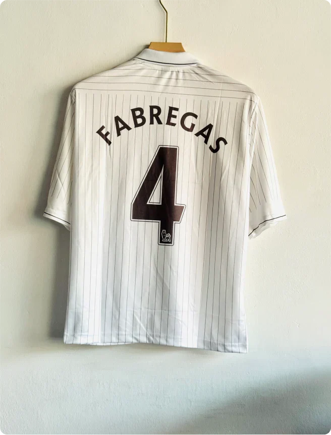 ARSANEL 2009-10 AWAY KIT FABREGAS FIVESLEEVE POLO PREMIUM