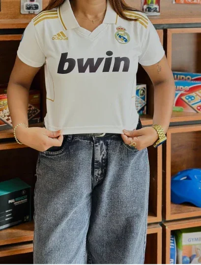 CROP TOP REAL MADRID 2011-12 HOME KIT RONALDO POLO