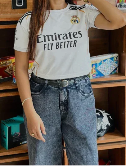 CROP TOP REAL MADRID 25-26 HOME KIT BELINGHAM