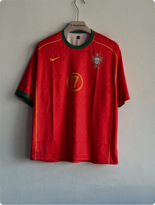 PORTUGAL 2004 HOME KIT RONALDO FIVESLEEVE