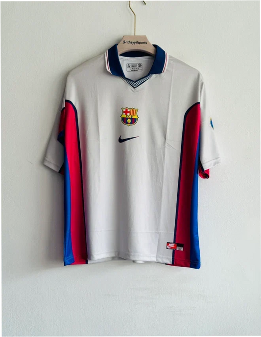 BARCELONA 1998-99 AWAY KIT RONALDINHO FIVESLEEVE POLO
