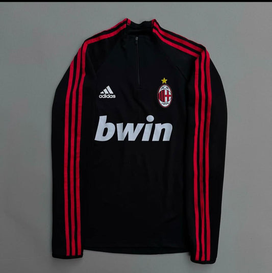 Ac milan red stripes BWIN Digital printing Football zipper