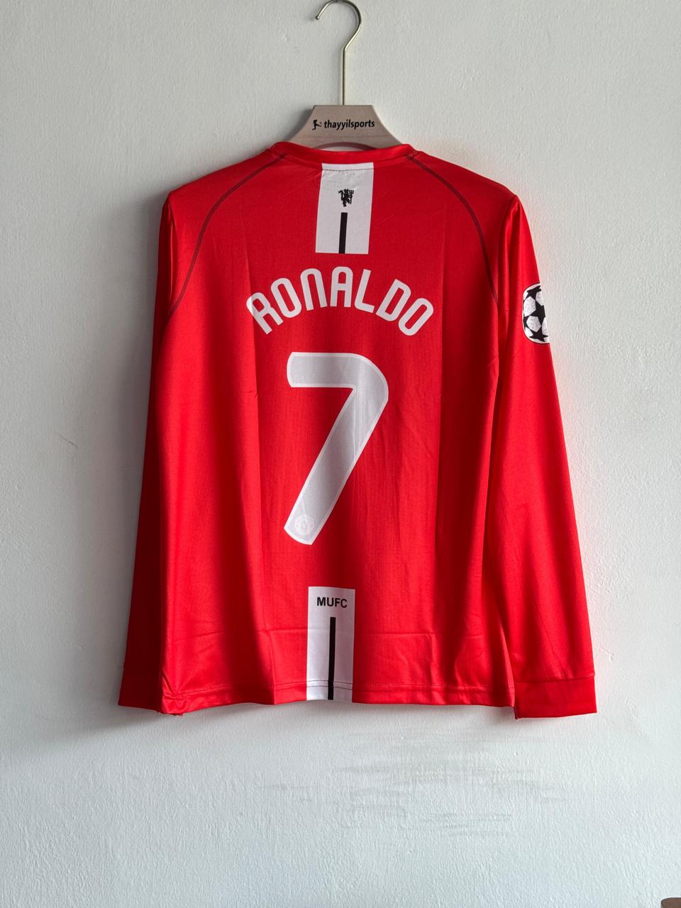 Nike Manchester United 2007-08 long Sleeves Home Jersey
