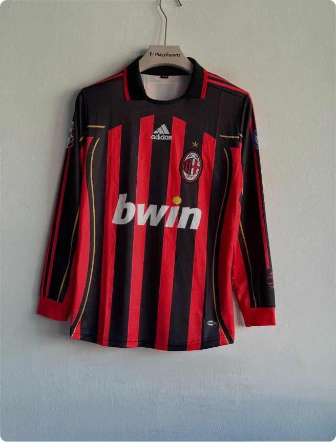 ACMILAN 2006-07 HOME KIT KAKA FULLSLEEVE POLO PRINTED PREMIUM