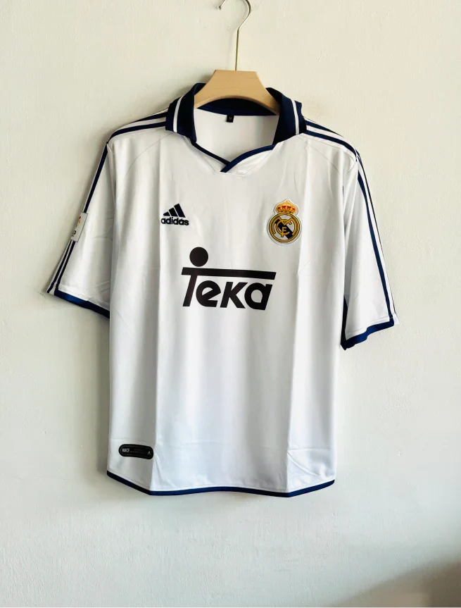 REAL MADRID 2000-01 HOME KIT CARLOS FIVESLEEVE POLO PREMIUM