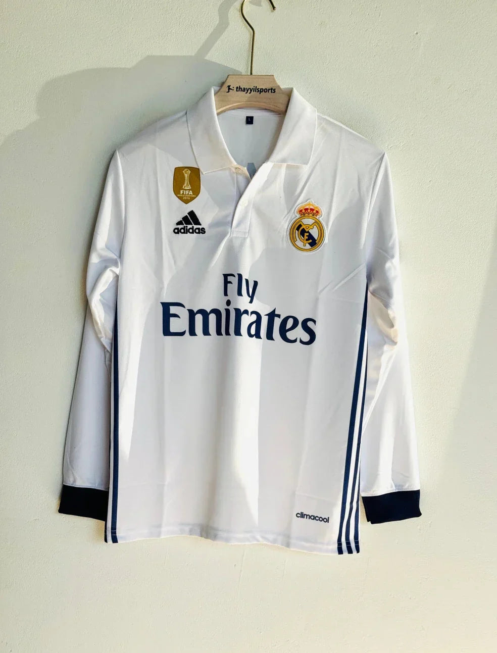 REAL MADRID 2016-17 HOME KIT RONALDO FULLSLEEVE POLO