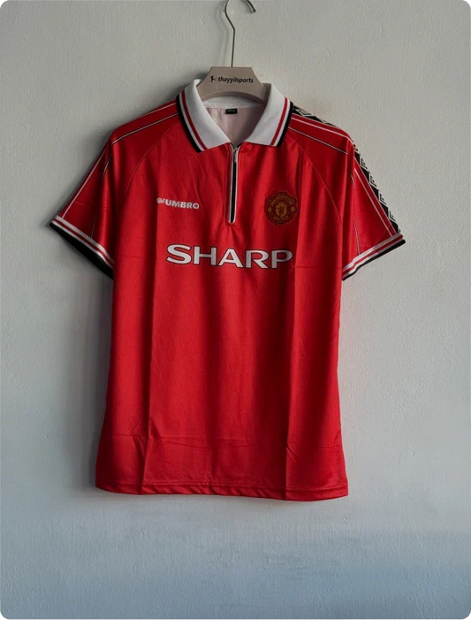 MANCHESTER UNITED 1998-99 HOME KIT BECKHAM POLO PREMIUM