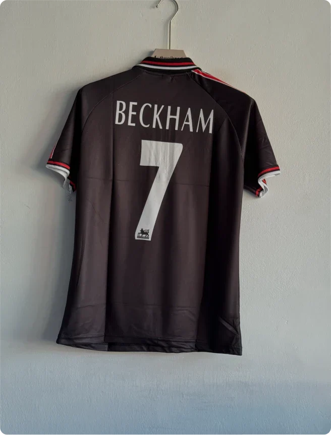MANCHESTER UNITED 1998 BLACK KIT BECKHAM POLO PREMIUM