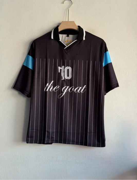ARGENTINA LA-ALBICELESTE 10 BLACK KIT FIVESLEEVE POLO PREMIUM