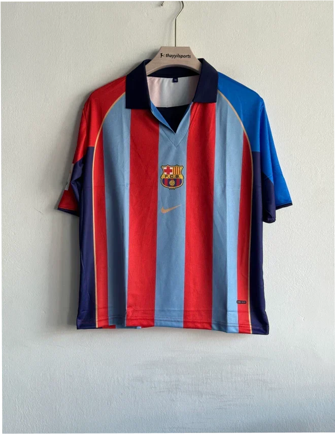 BARCELONA 2001-02 HOME KIT FIVESLEEVE POLO