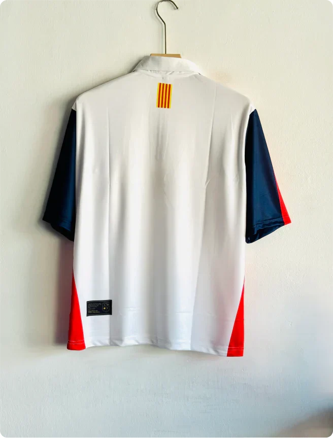 BARCELONA VINTAGE KIT FIVESLEEVE POLO PRINTED WITH ZIP PREMIUM