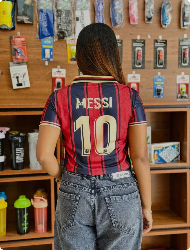 CROP TOP BARCELONA 125TH SPECIAL KIT MESSI POLO