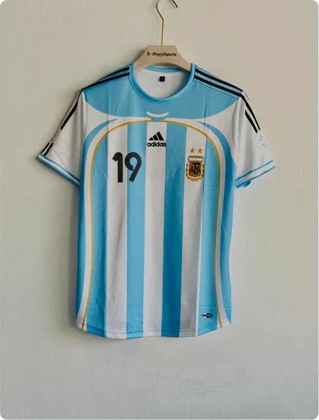 ARGENTINA 2006 HOME KIT MESSI PRINTED PREMIUM